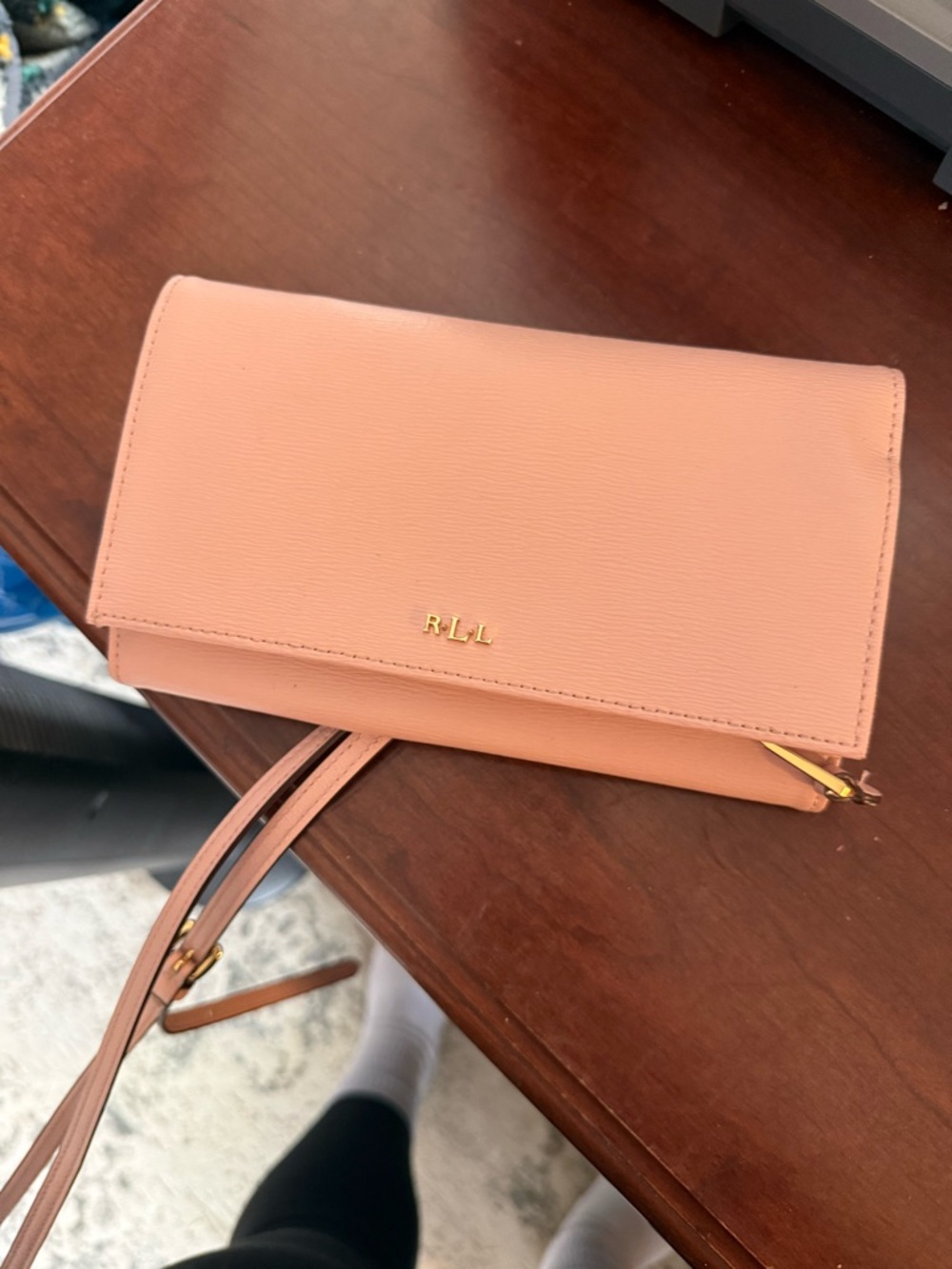 Ralph Lauren Pink Crossbody Wallet Clutch